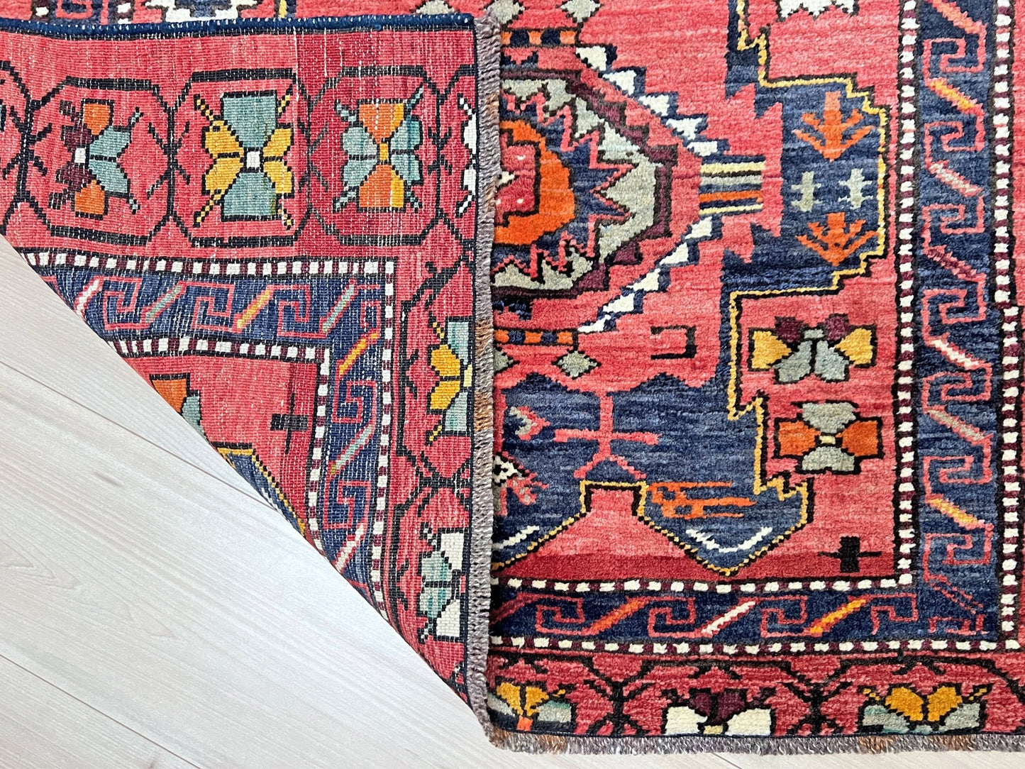 Derbend Caucasian vintage wide runner handmade rug. Oriental rug shop San francisco bay area. Buy rug online free shipping