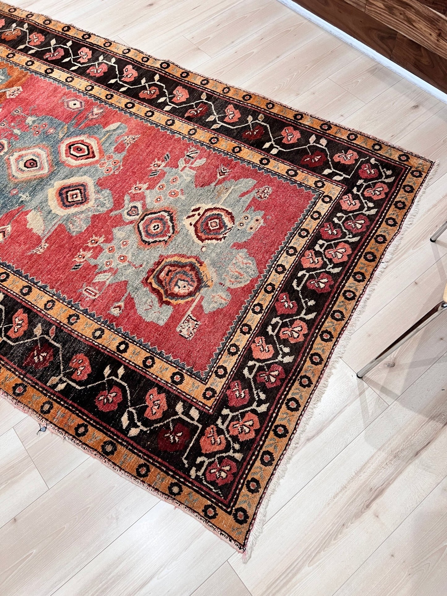 Karabagh Caucasian vintage wide runner wool rug. Oriental rug shop san francisco bay area. Buy handmade wool rug online