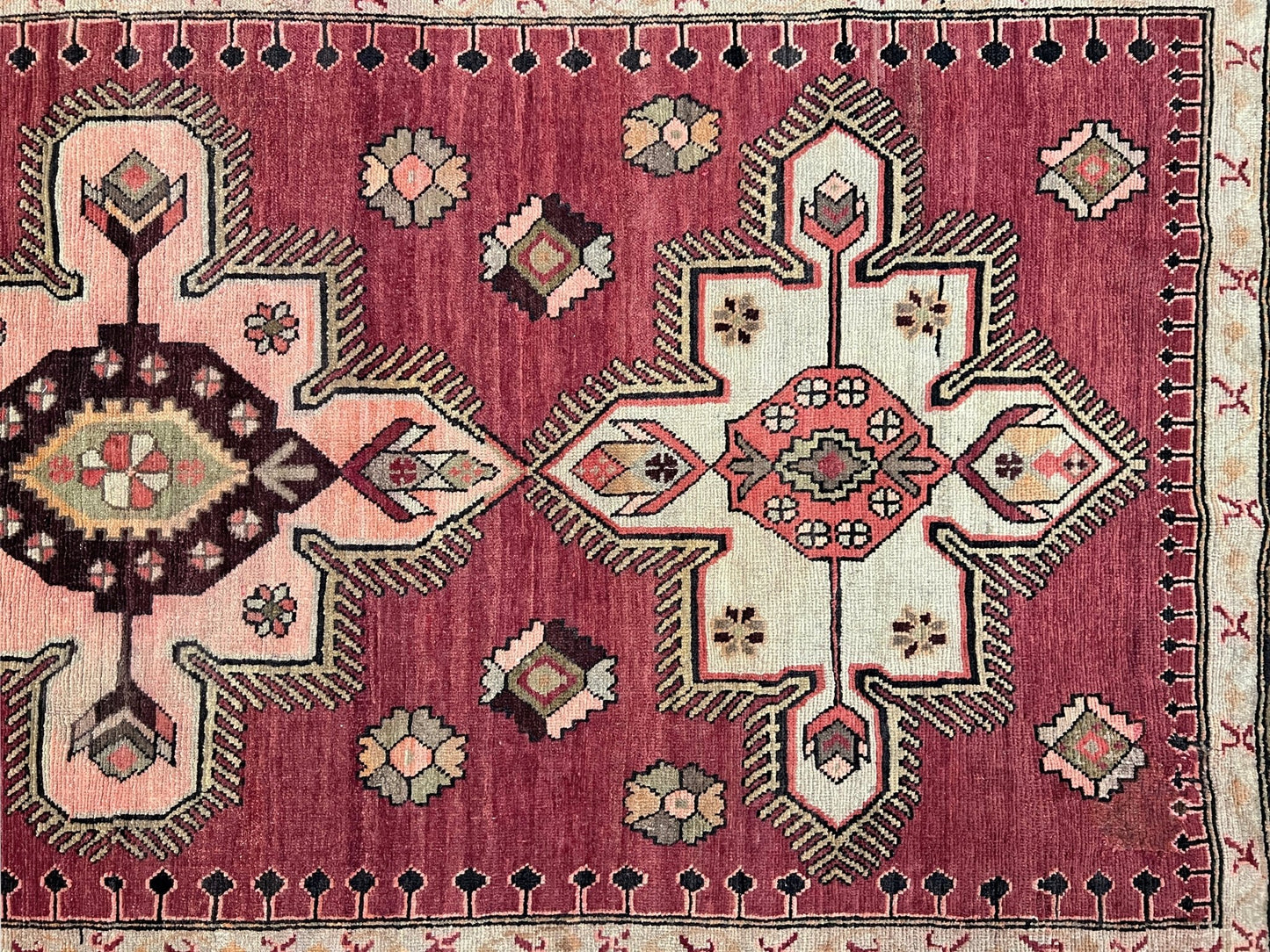 Antique Kuba Caucasian rug. Handmade wool wide runner rug. Oriental rug shop san francisco bay area. Buy rug online