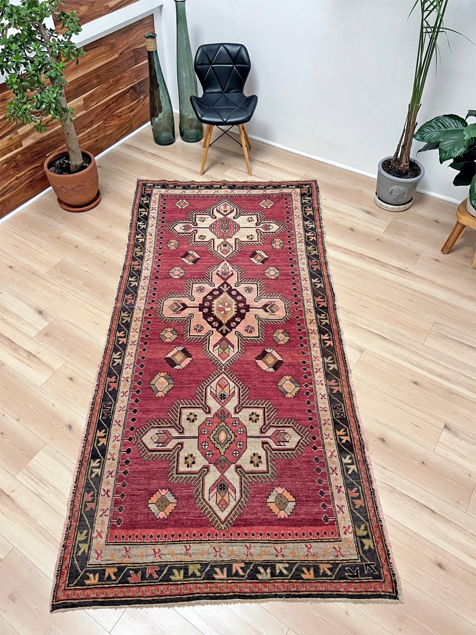 Antique Kuba Caucasian rug. Handmade wool wide runner rug. Oriental rug shop san francisco bay area. Buy rug online