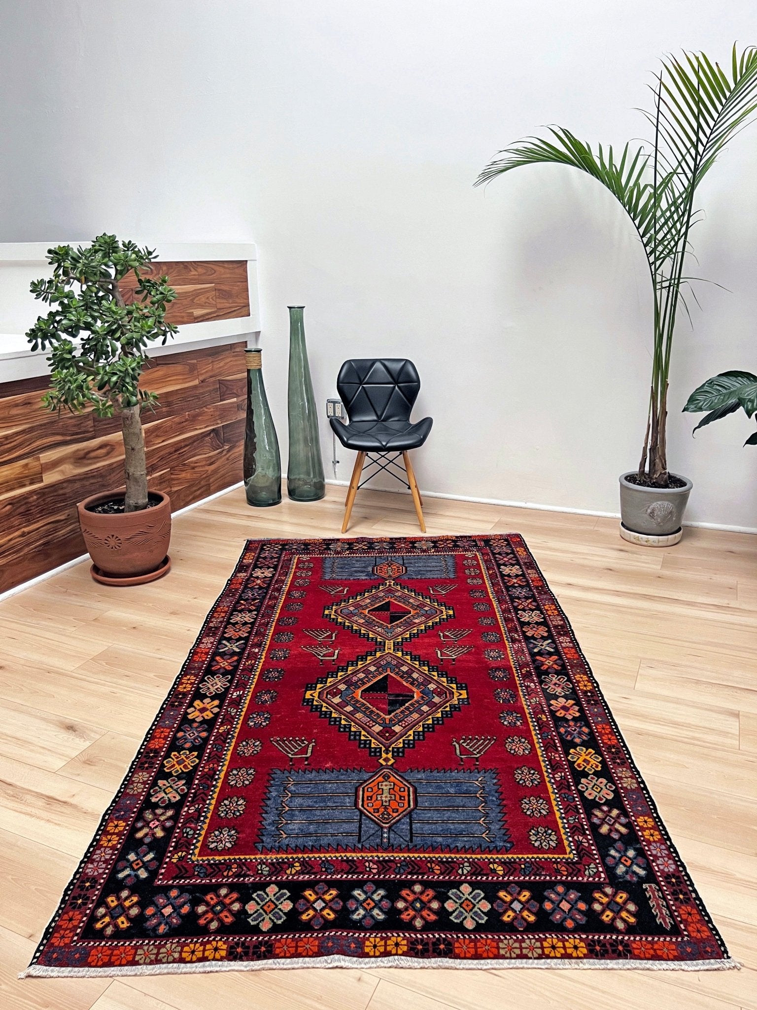 Armenian peacock caucasian rug. Handmade scatter small rug shop san francisco bay area. Buy wool antique rug online