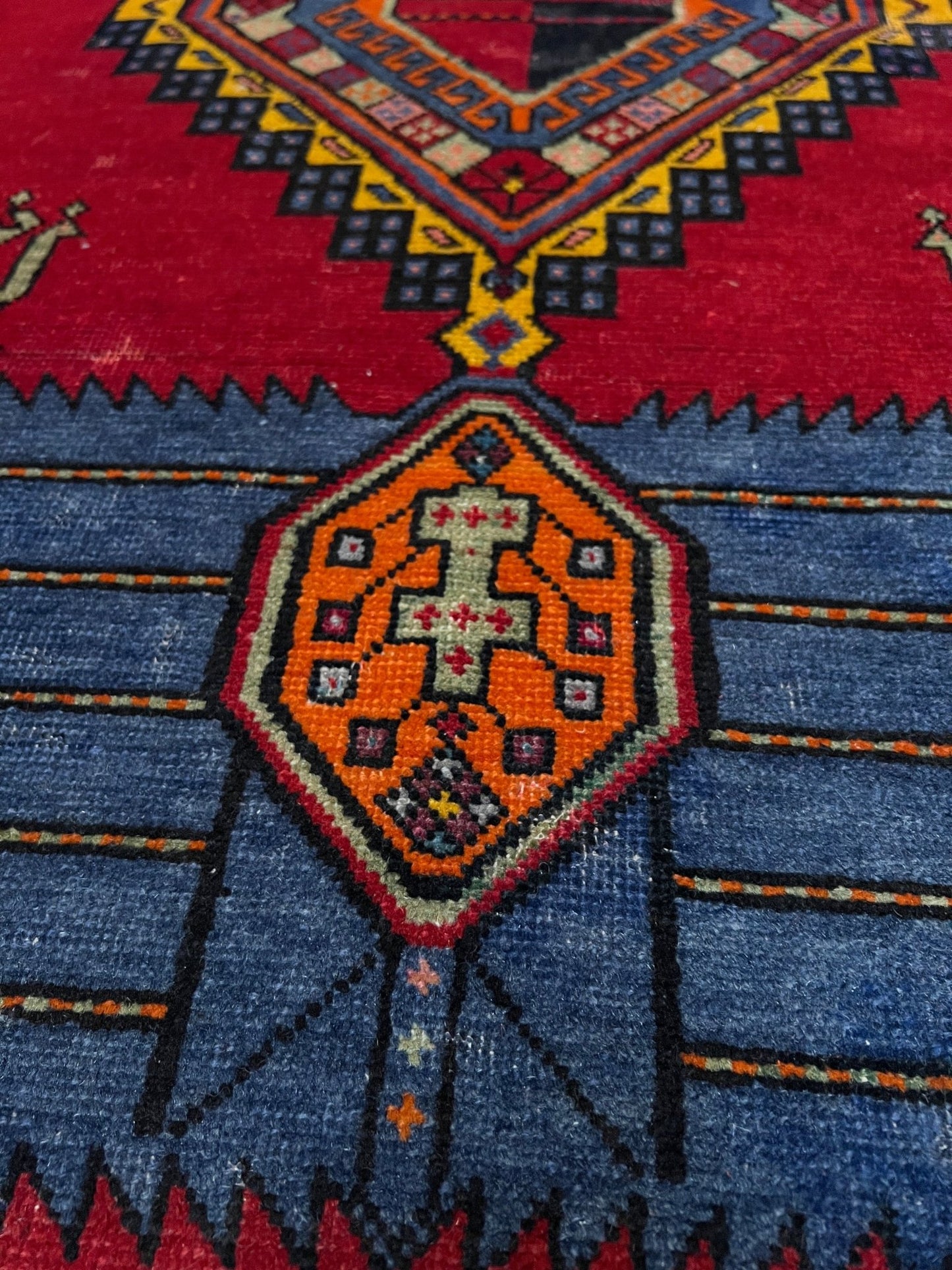 Armenian peacock caucasian rug. Handmade scatter small rug shop san francisco bay area. Buy wool antique rug online