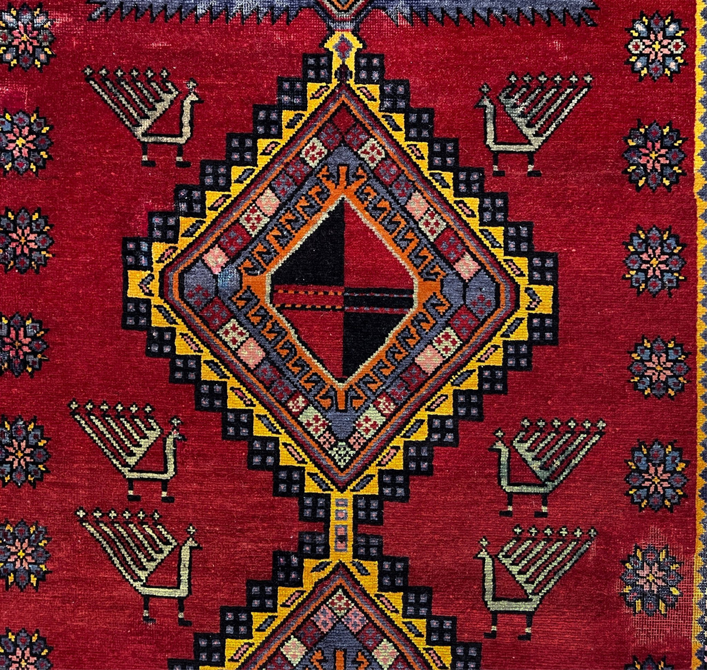 Armenian peacock caucasian rug. Handmade scatter small rug shop san francisco bay area. Buy wool antique rug online