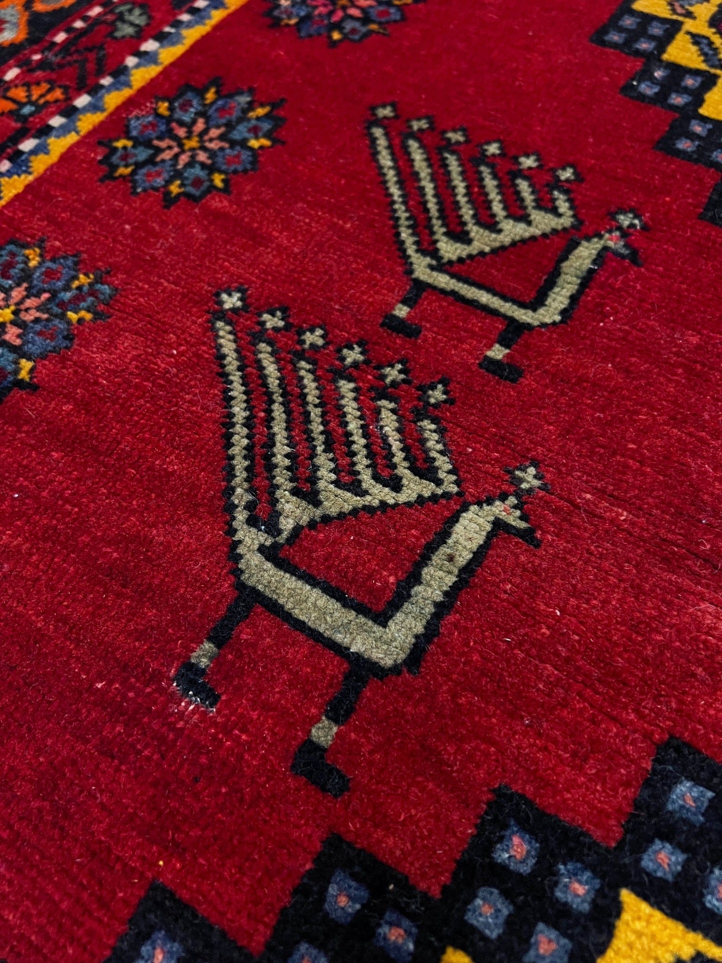 Armenian peacock caucasian rug. Handmade scatter small rug shop san francisco bay area. Buy wool antique rug online