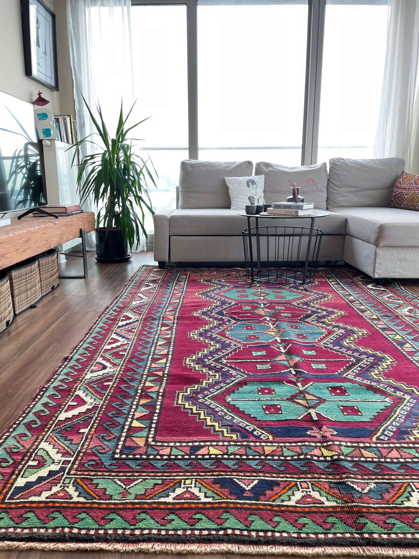 Kazak Caucasian Tribal Vintage Rug Shop San Francisco Bay Area. Buy handmade wool rug online free shipping USA and Canada.