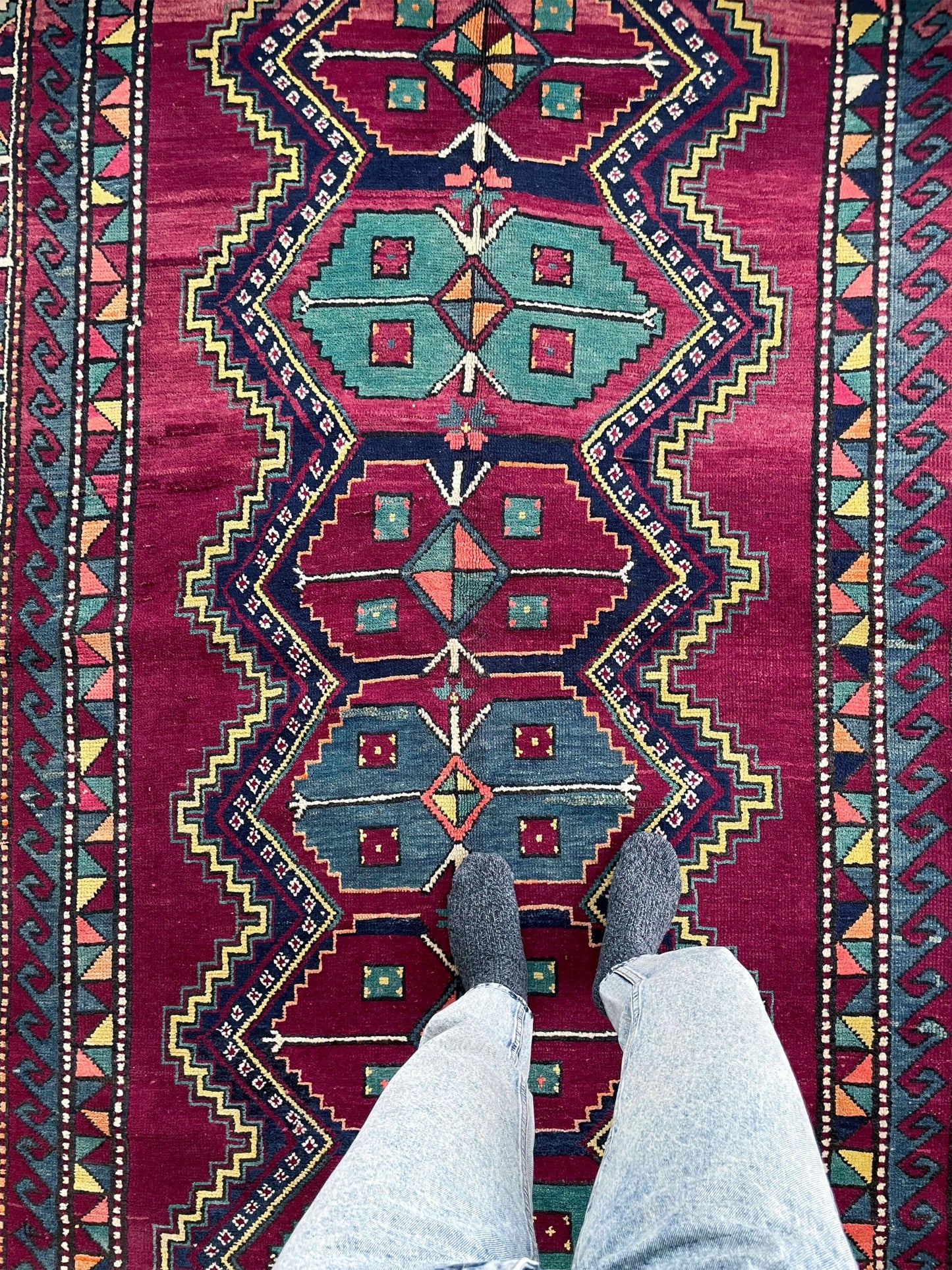 Kazak Caucasian Tribal Vintage Rug Shop San Francisco Bay Area. Buy handmade wool rug online free shipping USA and Canada.