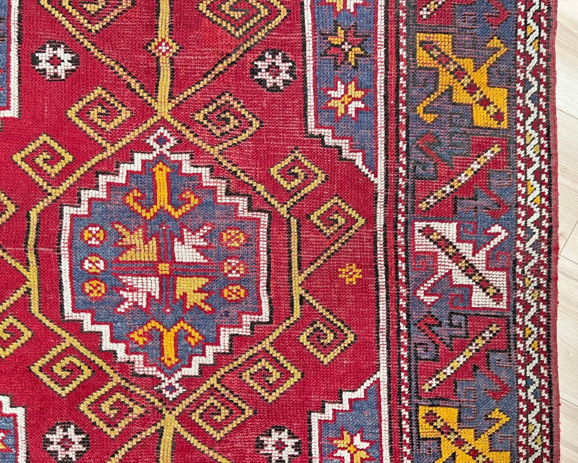 Canakkale vintage turkish rug Handmade wool small rug for nursery living room bedroom Turkish rug shop san francisco bay area