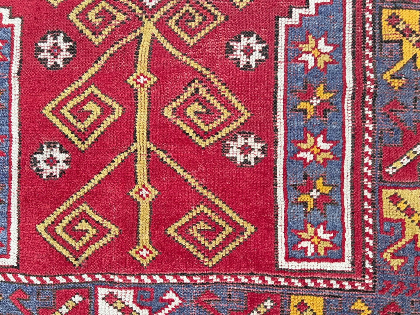 Canakkale vintage turkish rug Handmade wool small rug for nursery living room bedroom Turkish rug shop san francisco bay area