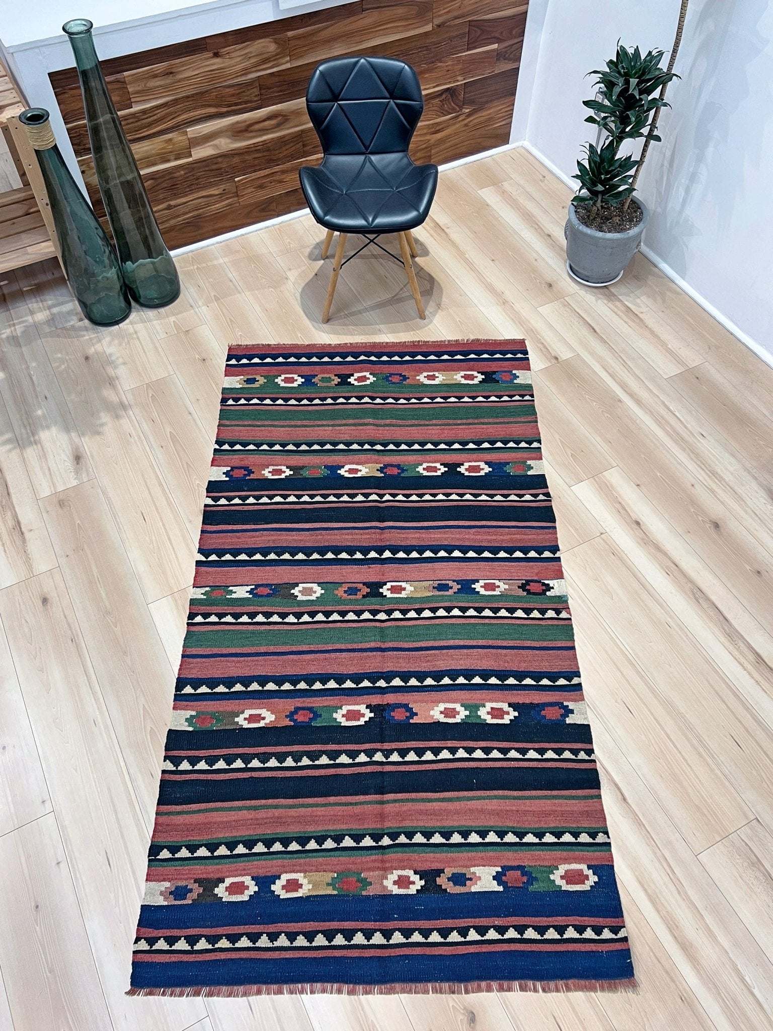 caucasian kilim navajo style flatweave rug. Kilim rug shop san francisco bay area.