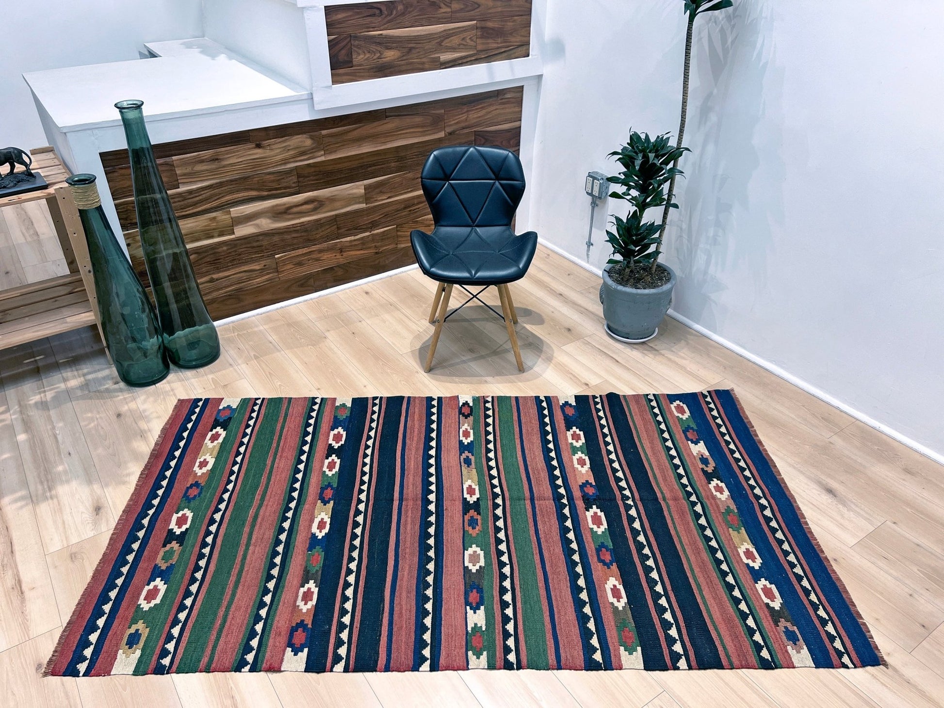 caucasian kilim navajo style flatweave rug. Kilim rug shop san francisco bay area.