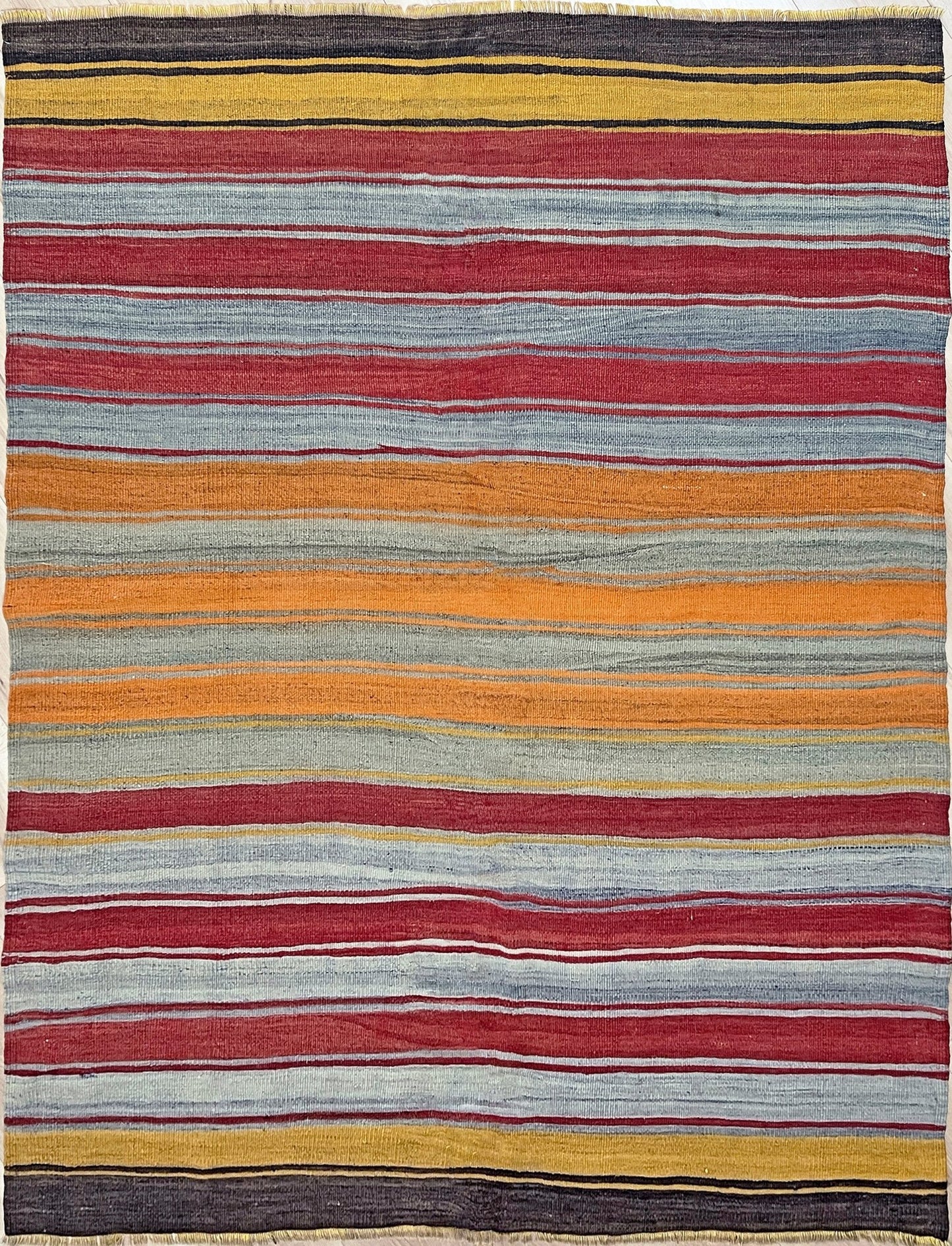 Striped flatweave rug. 5x7 turkish kilim rug shop san francisco bay area. Buy rug online free shipping.