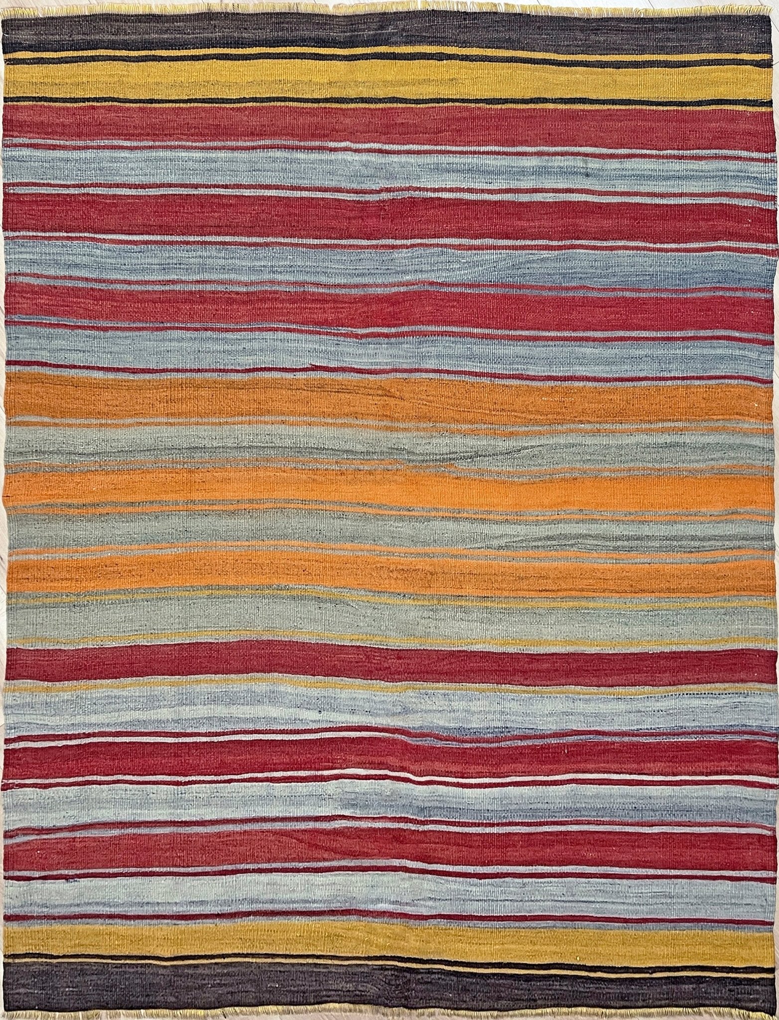 Striped flatweave rug. 5x7 turkish kilim rug shop san francisco bay area. Buy rug online free shipping.