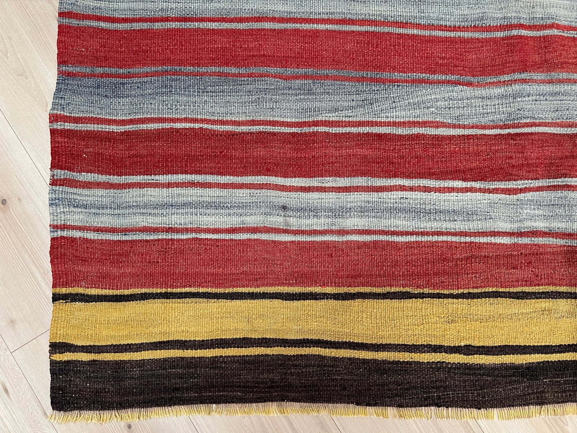 Striped flatweave wool rug. 5x7 turkish kilim rug shop san francisco bay area. Buy rug online free shipping.