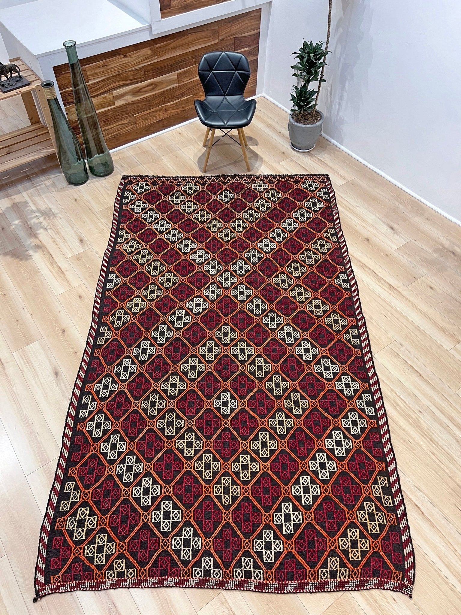 konta cicim turkish kilim rug shop san francisco bay area.  Handmade large wool flatweave rug. Buy rug online. 