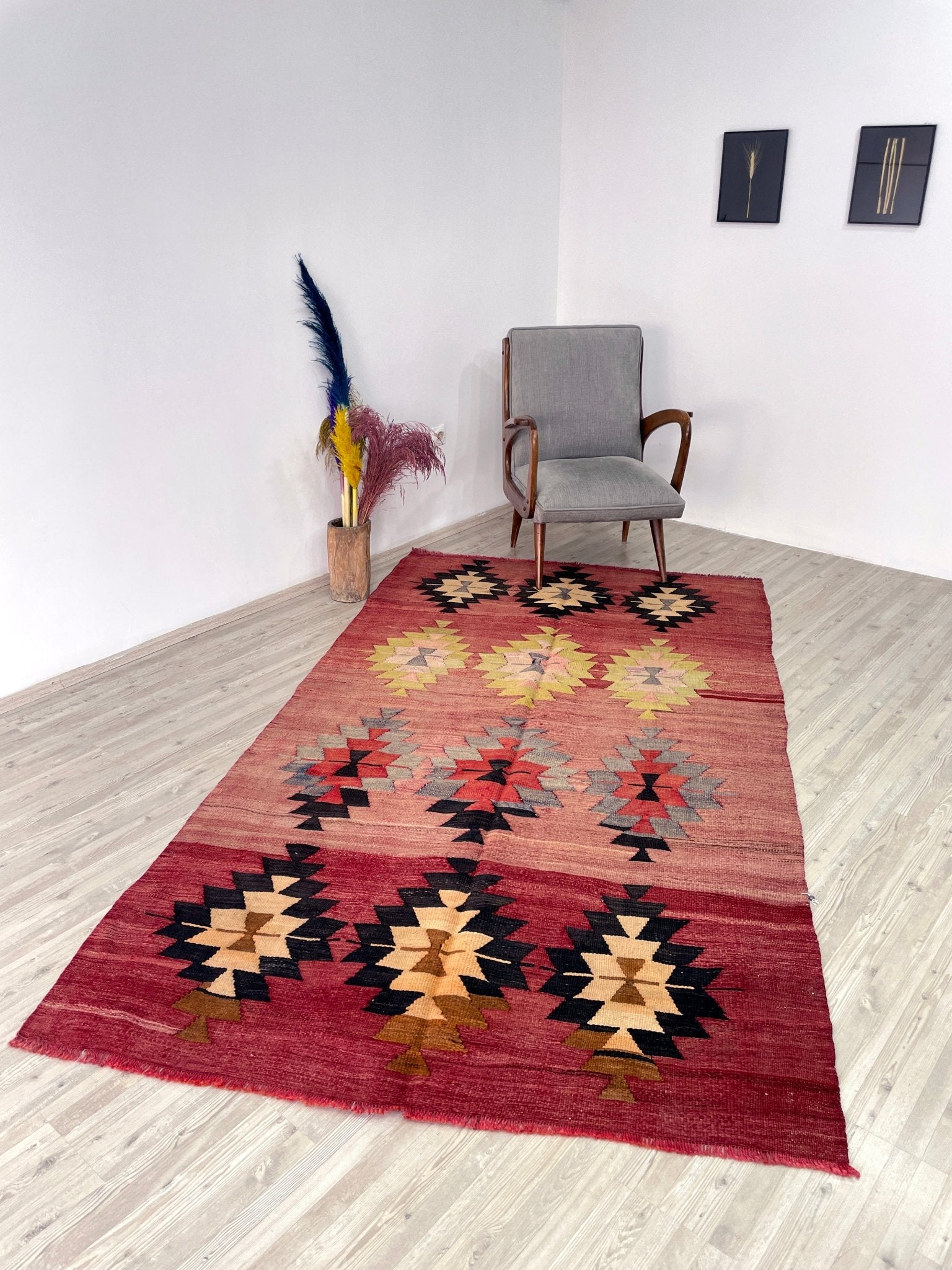 pergamum Vintage turkish kilim rug shop San francisco bay area. Navajo style rug. Buy turkish rug online