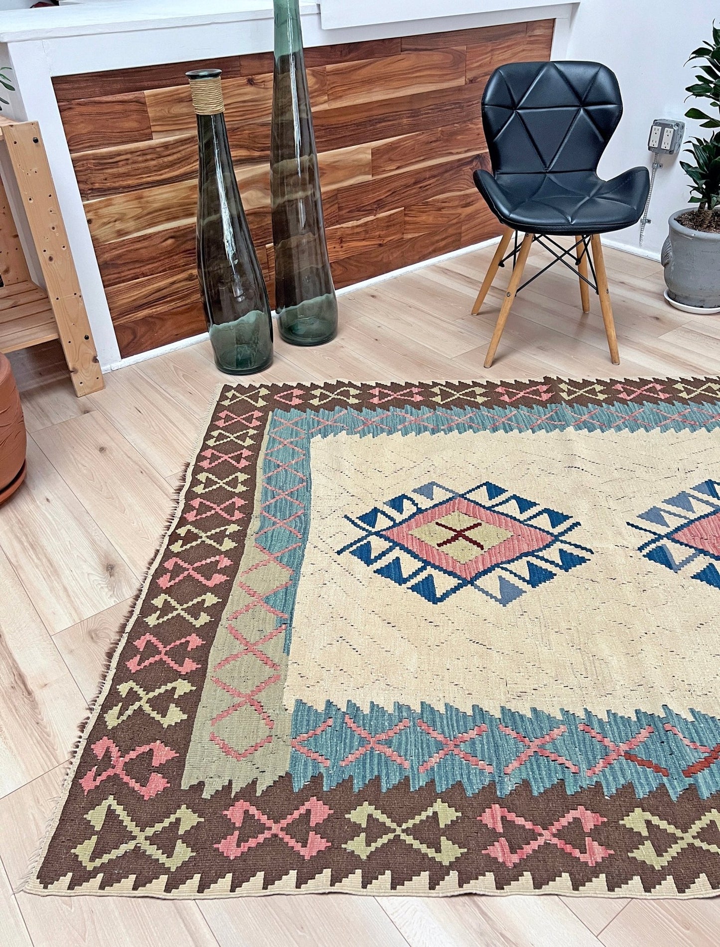 Vintage turkish flatweave kilim rug shop san francisco bay area. 4x6  Handmade wool rug. Buy rug online.