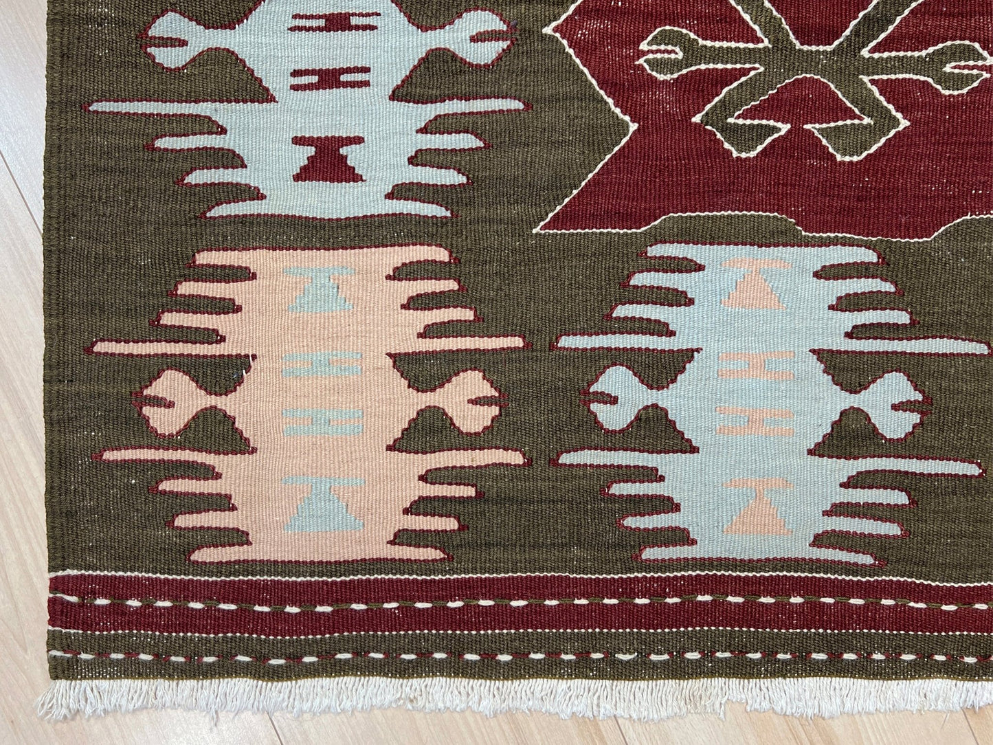 Afyon turkish kilim rug shop. Handmade wool  small flatweave rug shop san francisco bay area.