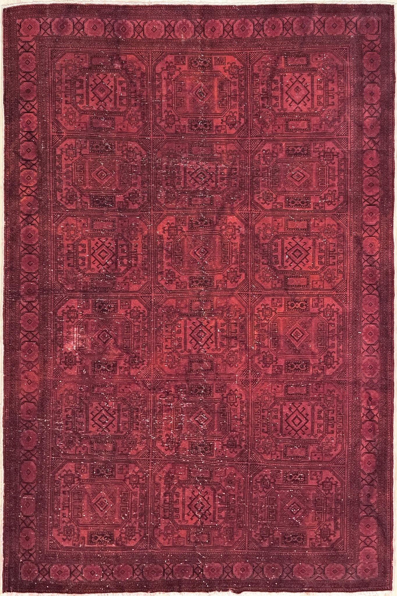 Large red overdyed handmade wool turkish rug San Francisco Bay Area. Buy rugs online free shipping to USA and Canada.