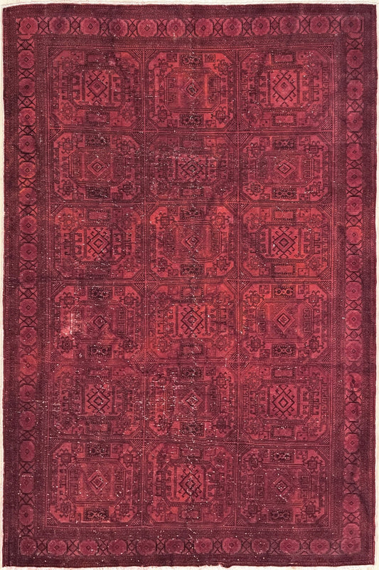 Large red overdyed handmade wool turkish rug San Francisco Bay Area. Buy rugs online free shipping to USA and Canada.