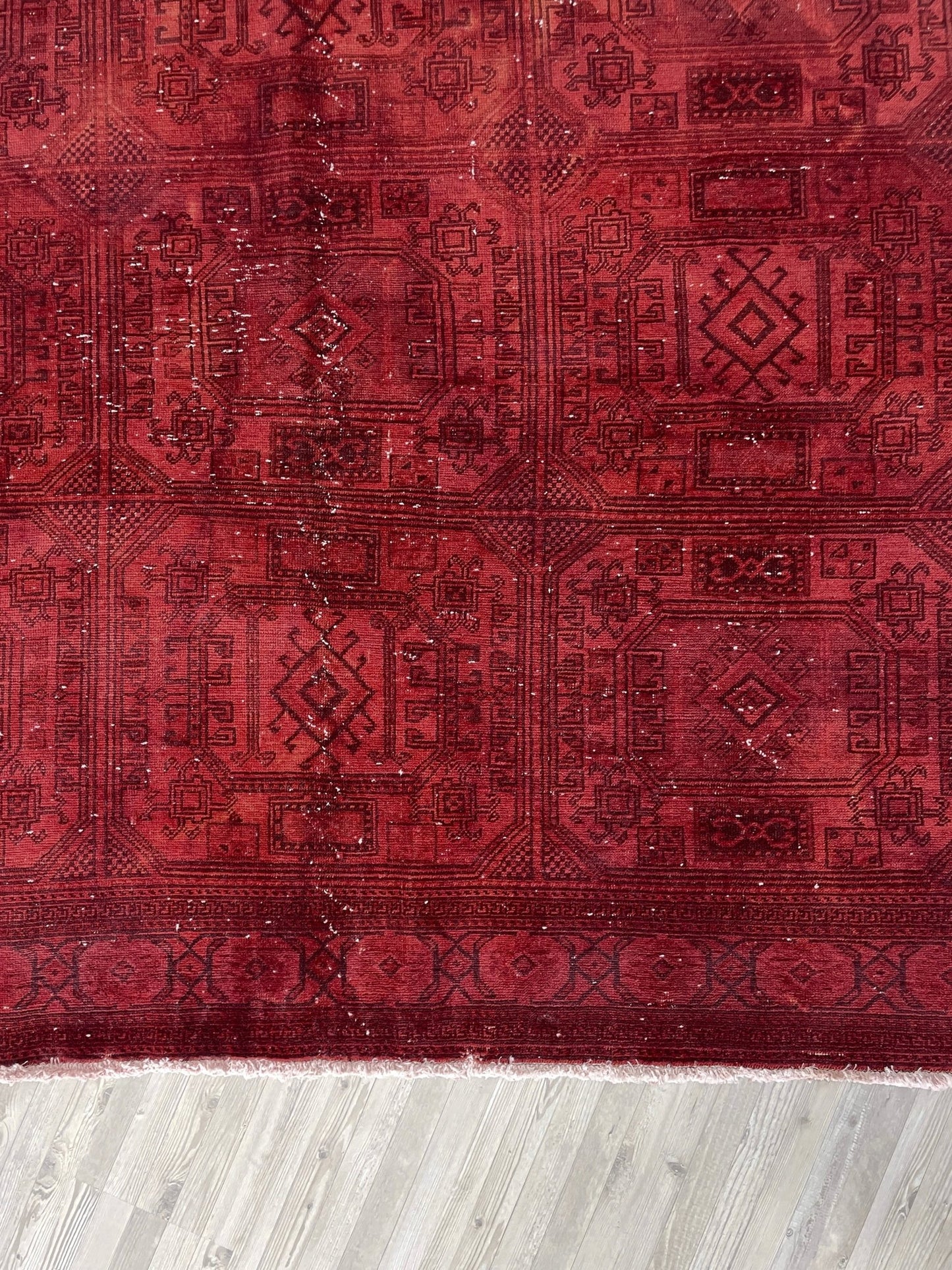 Large red overdyed handmade wool turkish rug San Francisco Bay Area. Buy rugs online free shipping to USA and Canada.