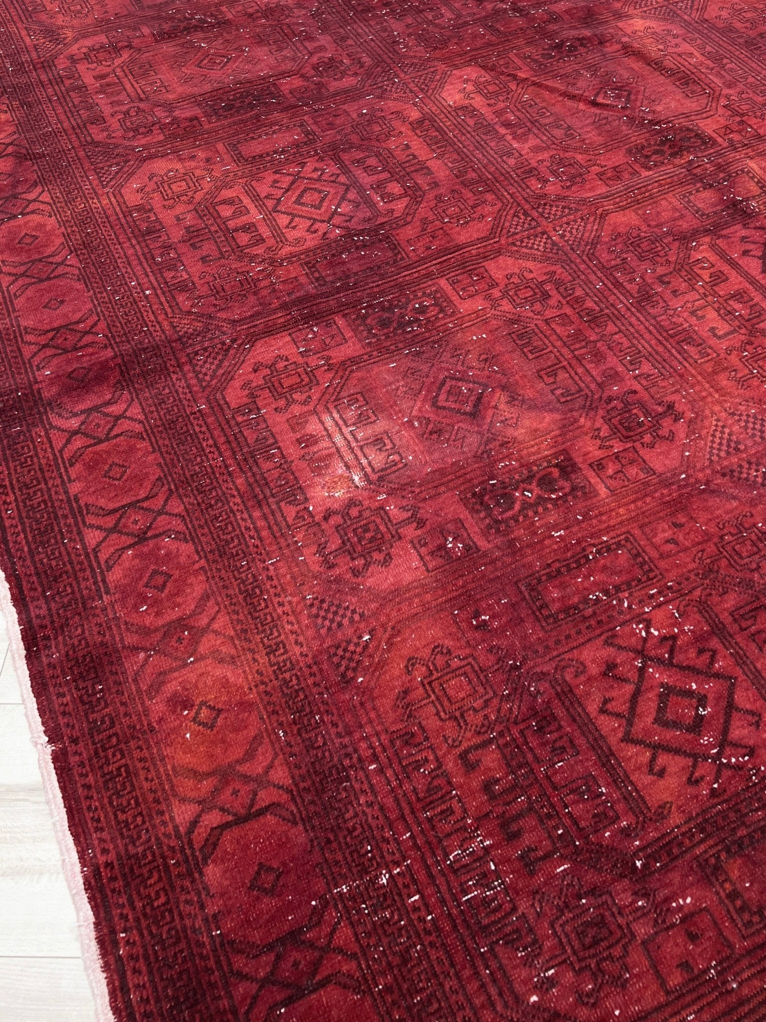 Large red overdyed handmade wool turkish rug San Francisco Bay Area. Buy rugs online free shipping to USA and Canada.